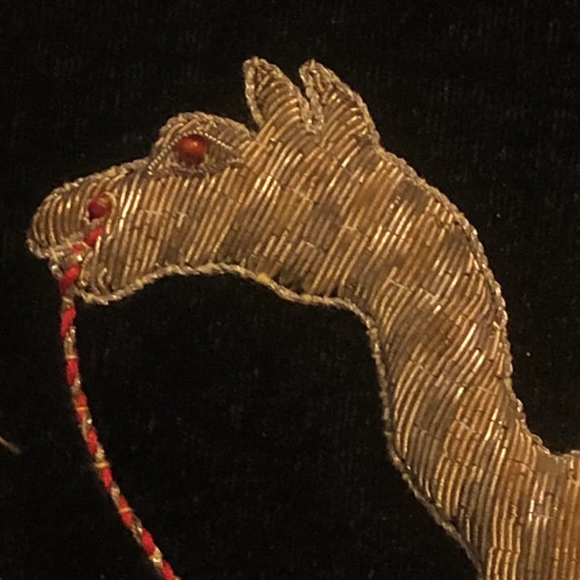 Mid 20th Century Gold Bullion Camel Embroidery Chairish