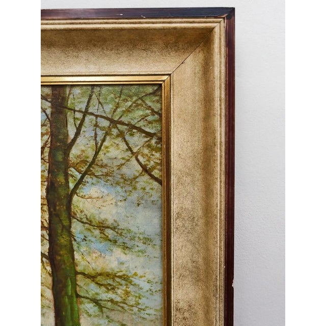 Belgian Artist, Alley of Light, Oil on Canvas For Sale - Image 3 of 10