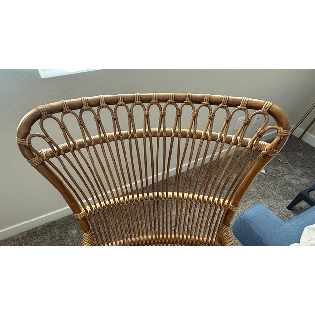 Sika Design Monet Highback Lounge Chair in Antique Rattan - Mid-Century Danish Modern For Sale - Image 4 of 5