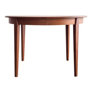 Round Extendable Teak Dining Table from Sigh & Søns Møbelfabrik For Sale