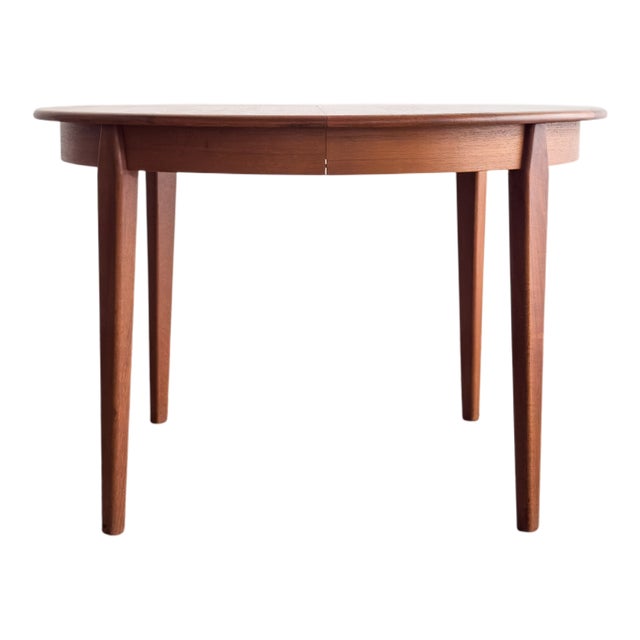 Round Extendable Teak Dining Table from Sigh & Søns Møbelfabrik For Sale