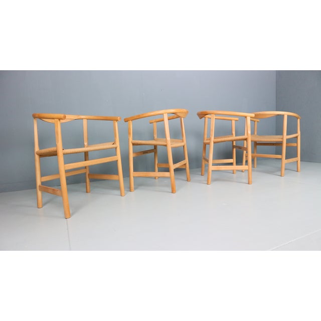 Vintage PP201 First Chairs by Hans J Wegner for PP Furniture, Denmark, 1980s, Set of 4 For Sale - Image 3 of 18