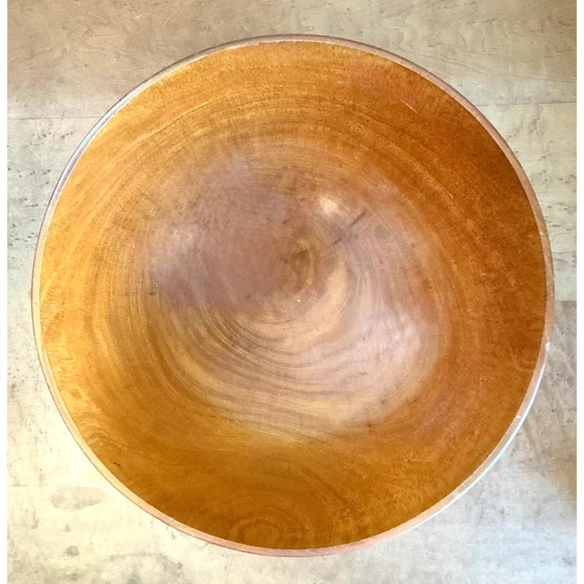 Vintage Handcrafted Wooden Salad Bowl For Sale - Image 12 of 12