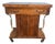 Vintage Mastercraft Burl Wood & Brass Expandable Bar Cabinet on Casters For Sale