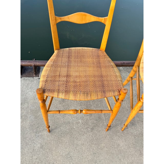 Wood Pair of Italian Circa 1950s Mid Century Botti & Gandolfo Chiavari Chairs For Sale - Image 7 of 9