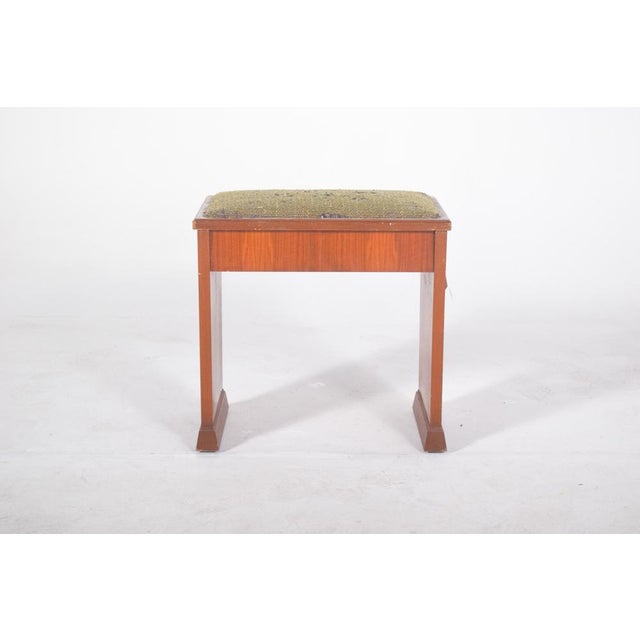 Mid-Century Wooden Piano Bench For Sale - Image 4 of 10