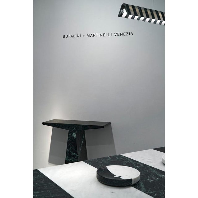 Alcm Console in Verde Alpi Marble by Bufalini Design For Sale - Image 6 of 18