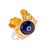 Modern Guardian Evil Eye Adjustable Gold Ring, Size 4 For Sale - Image 3 of 9