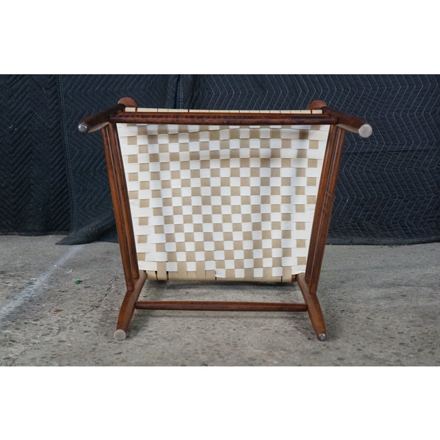 Antique Shaker Style Maple Ladderback Elder's High Back Arm Chair Woven Seat For Sale - Image 15 of 18