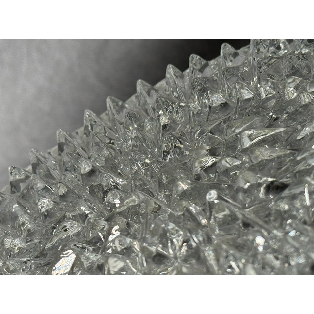 Mid-Century Glass Flush Mount Ceiling Light, 1970s For Sale - Image 6 of 11