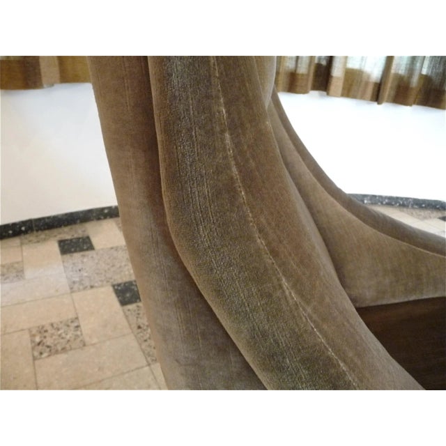 Italian Mohair Velvet Highback Chair, 1950s For Sale - Image 16 of 18