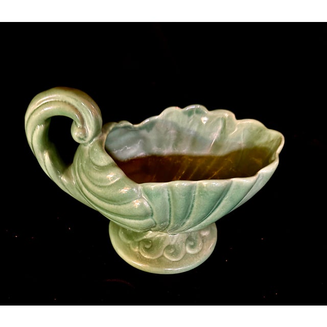 Mid 20th Century Green Cornucopia Planter For Sale - Image 6 of 9