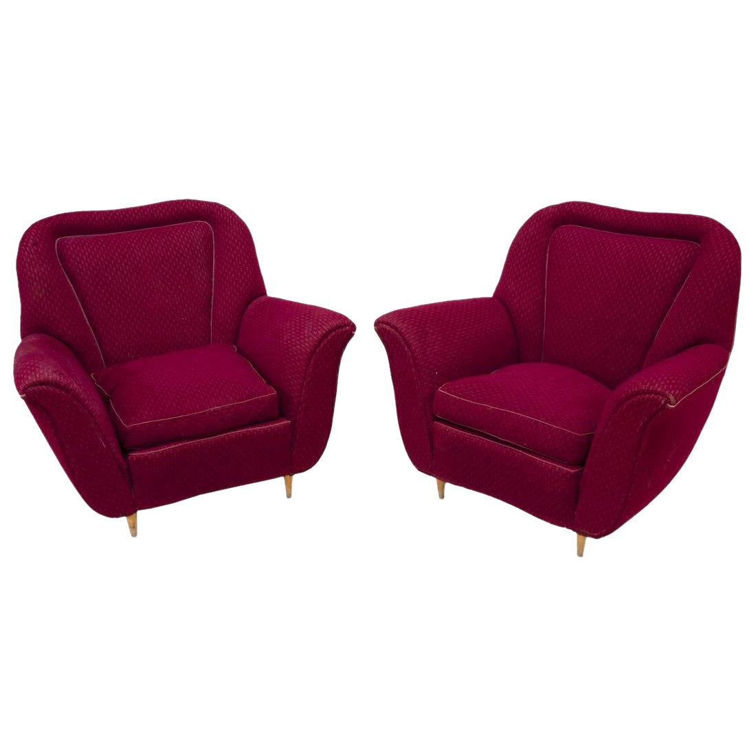 Mid Century Modern Italian Lounge Chairs A Pair Chairish