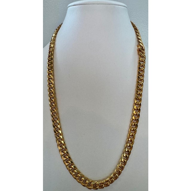 For those in search of high-quality, authentic gold jewelry, this Vintage 14 Kt Yellow Gold Miami Cuban link chain is a...