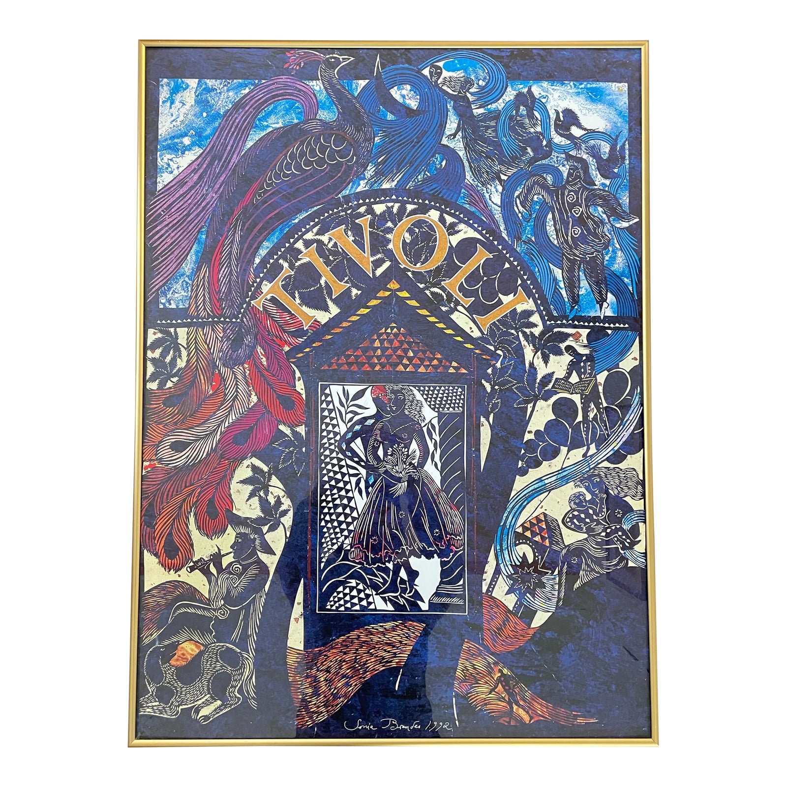 Vintage 1992 Tivoli Gardens Poster by Sonja Brandes Copenhagen