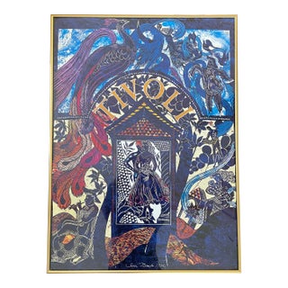 Vintage 1992 Tivoli Gardens Poster by Sonja Brandes Copenhagen, Denmark 1992 For Sale