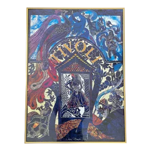 Vintage 1992 Tivoli Gardens Poster by Sonja Brandes Copenhagen, Denmark 1992
