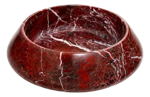 Red Marble Bowl – Luxury Red Stone Decorative Bowl