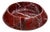 Rosso Levanto Marble Bowl – Luxury Deep Red Stone Decorative Centerpiece, 9 Inches For Sale