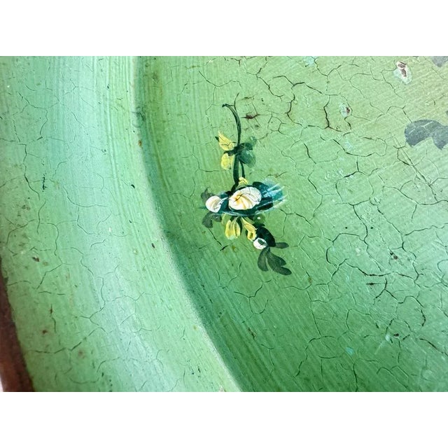 1970s French Geen Tray in Metal, 1970s For Sale - Image 5 of 12