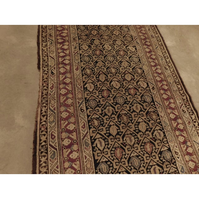 1900 - 1909 Early 20th Century Antique Hand Made Wool Caucasian Rug For Sale - Image 5 of 13