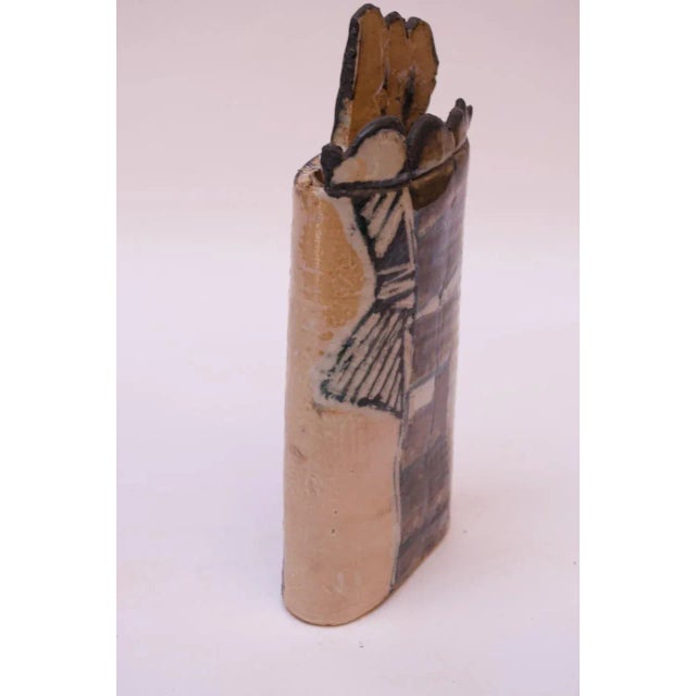 Ceramic 1976 Studio Stoneware Abstract Vase Signed Pollack For Sale - Image 7 of 13