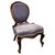 Victorian Mahogany Spoon Back Nursing Chair with Carved Cabriole Legs, 1850 For Sale - Image 6 of 7