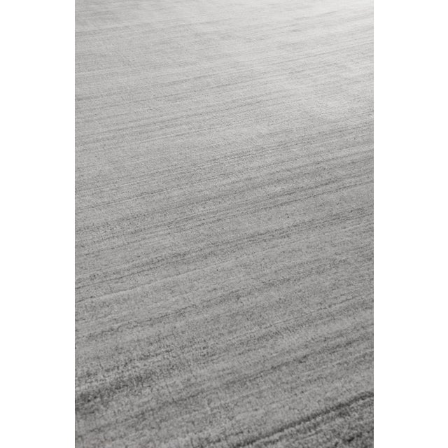 Exquisite Rugs Creil Hand loom Bamboo/Silk Gray Rug-10'x14' For Sale In Los Angeles - Image 6 of 11