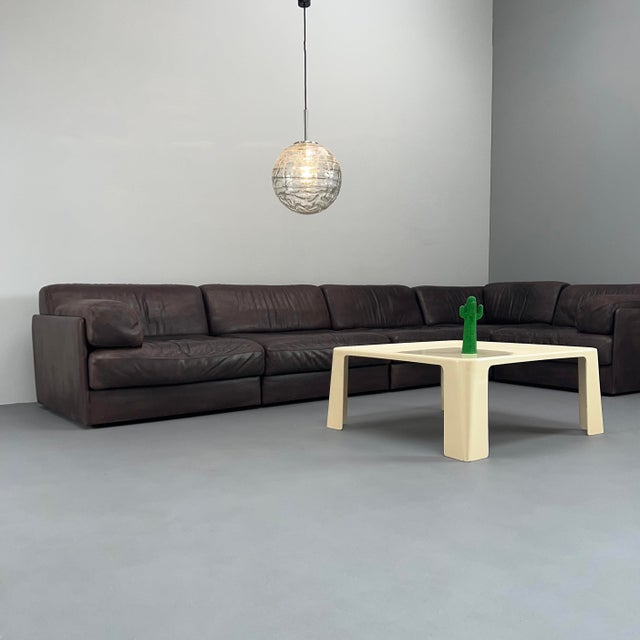 Large DS76 Modular Sofa in Brown Leather from de Sede, Switzerland, 1970s, Set of 5 For Sale - Image 10 of 18