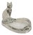 Vintage Mid Century Clear Lucite Cat Valet / Vide Poche / Catchall / Trinket Dish, Circa 1970 For Sale