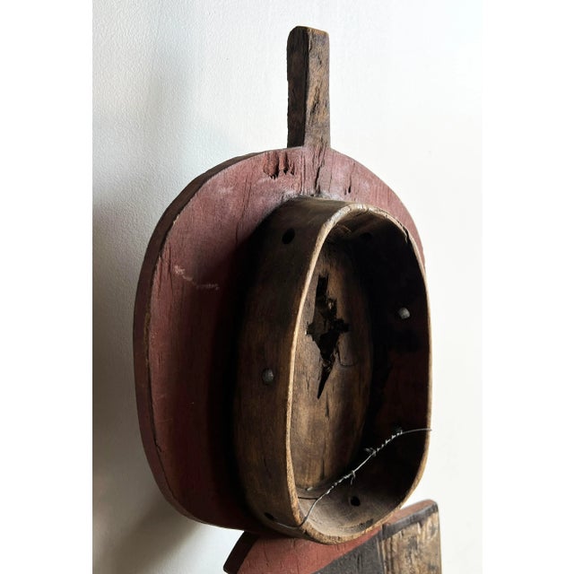 Black Large Vintage 38" West African Hand Carved Tribal Bobo Mask From Burkina Faso For Sale - Image 8 of 8