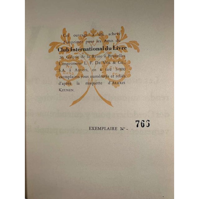 French Madame Du Barry — 1941 Miniature Leather-Bound Limited Edition (No. 763) — French Royal History Book For Sale - Image 3 of 13