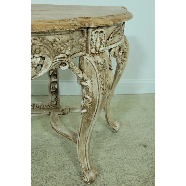 French Style Heavy Iron Paint Decorated Table For Sale - Image 4 of 10