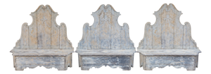 Castle Entrance Benches with Storage Compartments in Painted Wood, 19th Century, Set of 3