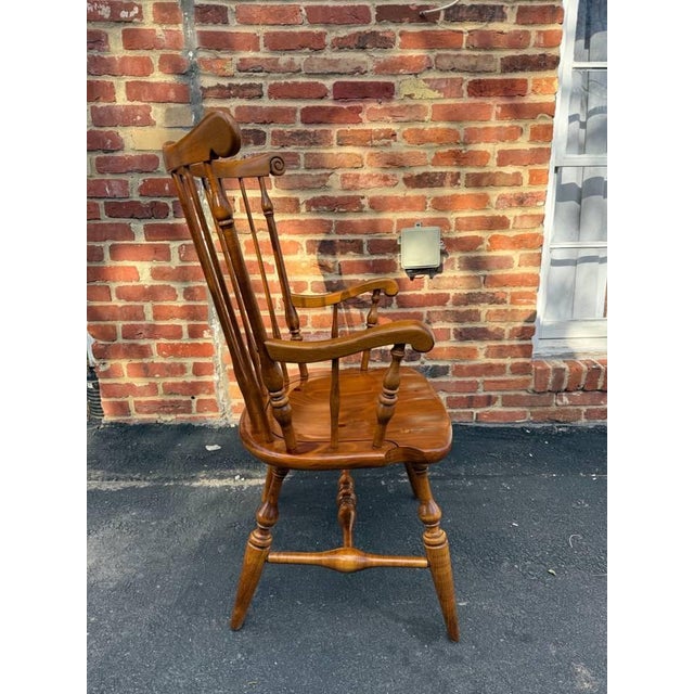 Vintage Ethan Allen Windsor Fan Back Dining Chairs. Set of 6 For Sale - Image 10 of 16