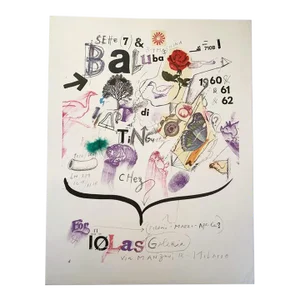 Jean Tinguely , Sette (7) & Baluba DI Tinguely Chez for Iolas Galeria , Milano Gallery Poster, 1962