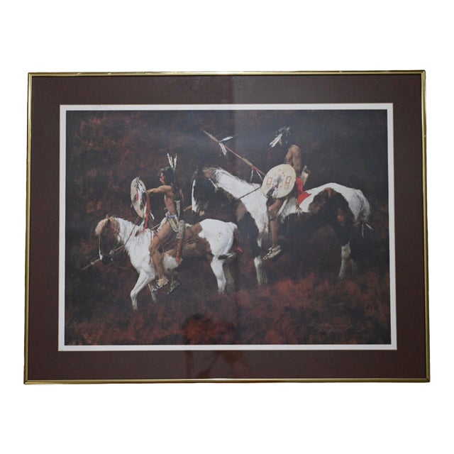 Howard Terpning "Paints" Signed Limited Edition Lithograph, 1983 For Sale
