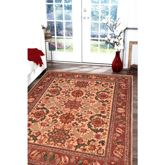Create a new dimension of style in your home with this breath-taking antique hand knotted Kargahi rug featuring incredible...