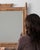 Wood Circa 1900 French Faux Bamboo Carved Wood Wall Mirror For Sale - Image 7 of 8