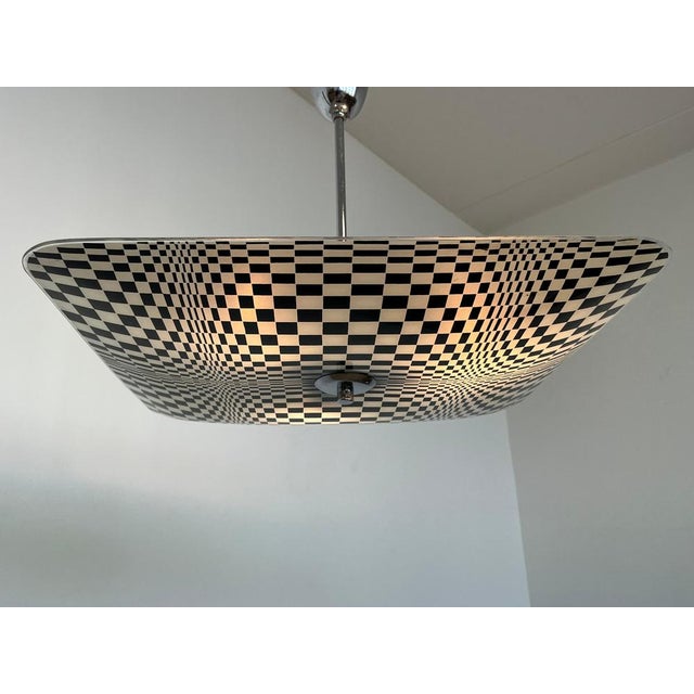 Mid-Century Glass Pendant attributed to Napako, Former Czechoslovakia, 1970s For Sale - Image 6 of 9