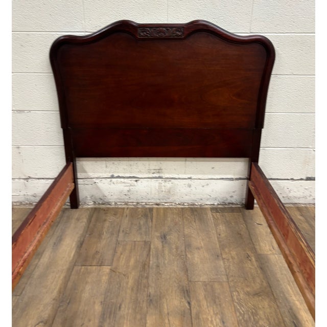 Vintage Huntley Furniture Twin Size French Provincial Country French Style Bed For Sale - Image 9 of 13