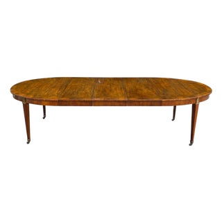Vintage 120" Baker Furniture Oval Dining Table W/3 Leaves For Sale