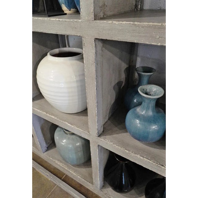 Early 21st Century Vintage Modern Farmhouse Square Cube Display Shelf / Bookcase For Sale - Image 5 of 6