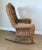 Mid 20th Century Vintage Cottage Chic Wicker Rattan Medallion Wingback Adult Rocking Chair For Sale In Denver - Image 6 of 12