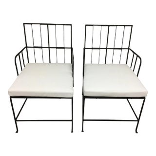 English Art Deco Iron Armchairs - A Pair For Sale