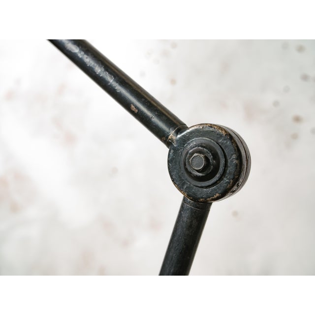 Industrial Two-Arm Machine Lamp on Brake Disc Base from Philips, Netherlands, 1940s For Sale - Image 12 of 16
