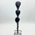 Hand Forged Iron Candelabra Set of 3 (87-107cm) Antique Copper Finish Sculptural Calla Lily Floor Set For Sale - Image 4 of 6