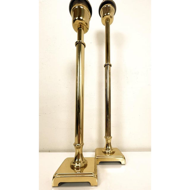 Vintage Brass Table Lamps from Kullmann, the Netherlands, 1970s, Set of 2 For Sale - Image 13 of 14