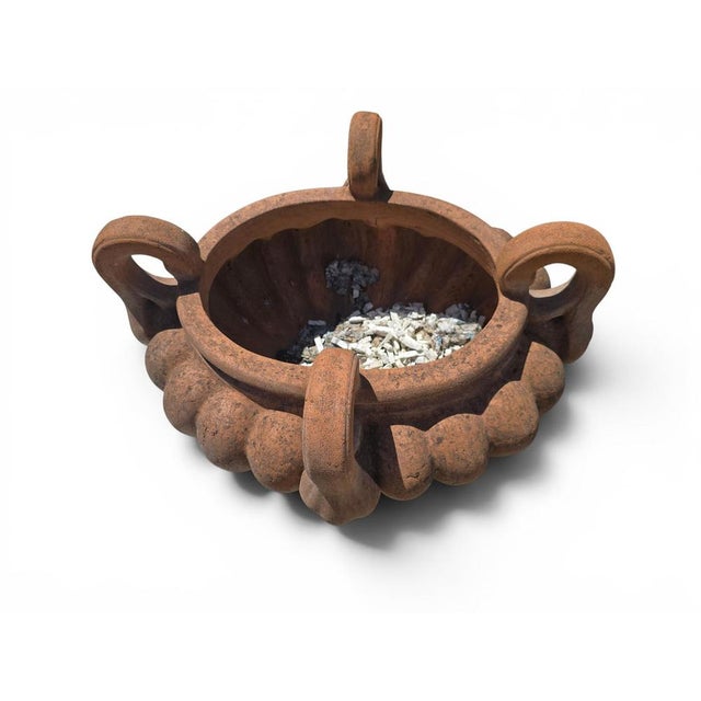 1950s Italian Lobed Terracotta Krater with Handles, 1950 For Sale - Image 5 of 11