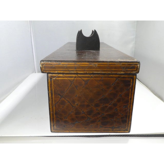 Sarreid Ltd. Sarreid Ltd Casket Box With Brass Telescope For Sale - Image 4 of 11